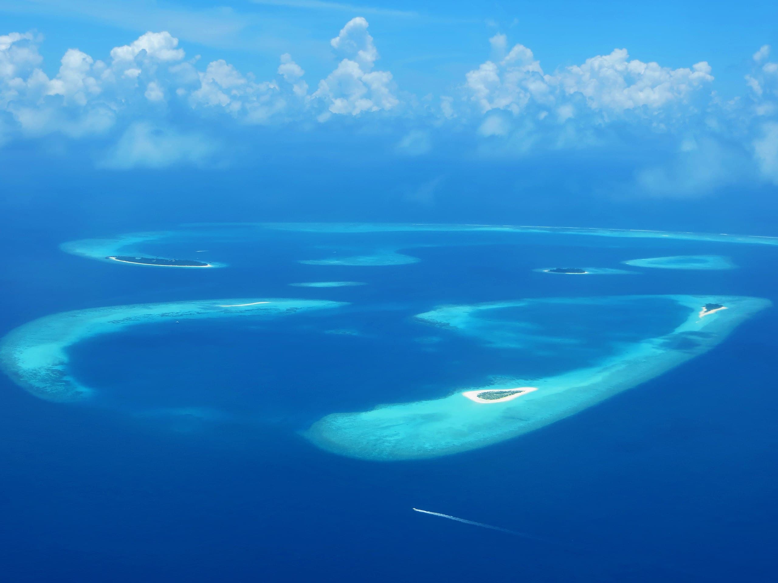 The atoll from above.